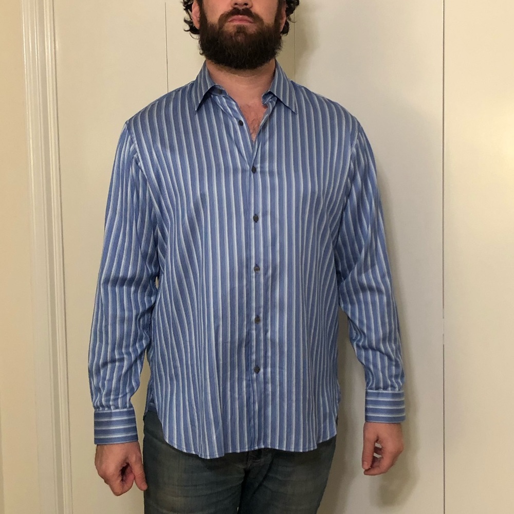 XL Blue LS dress shirt. Michael Kors.
